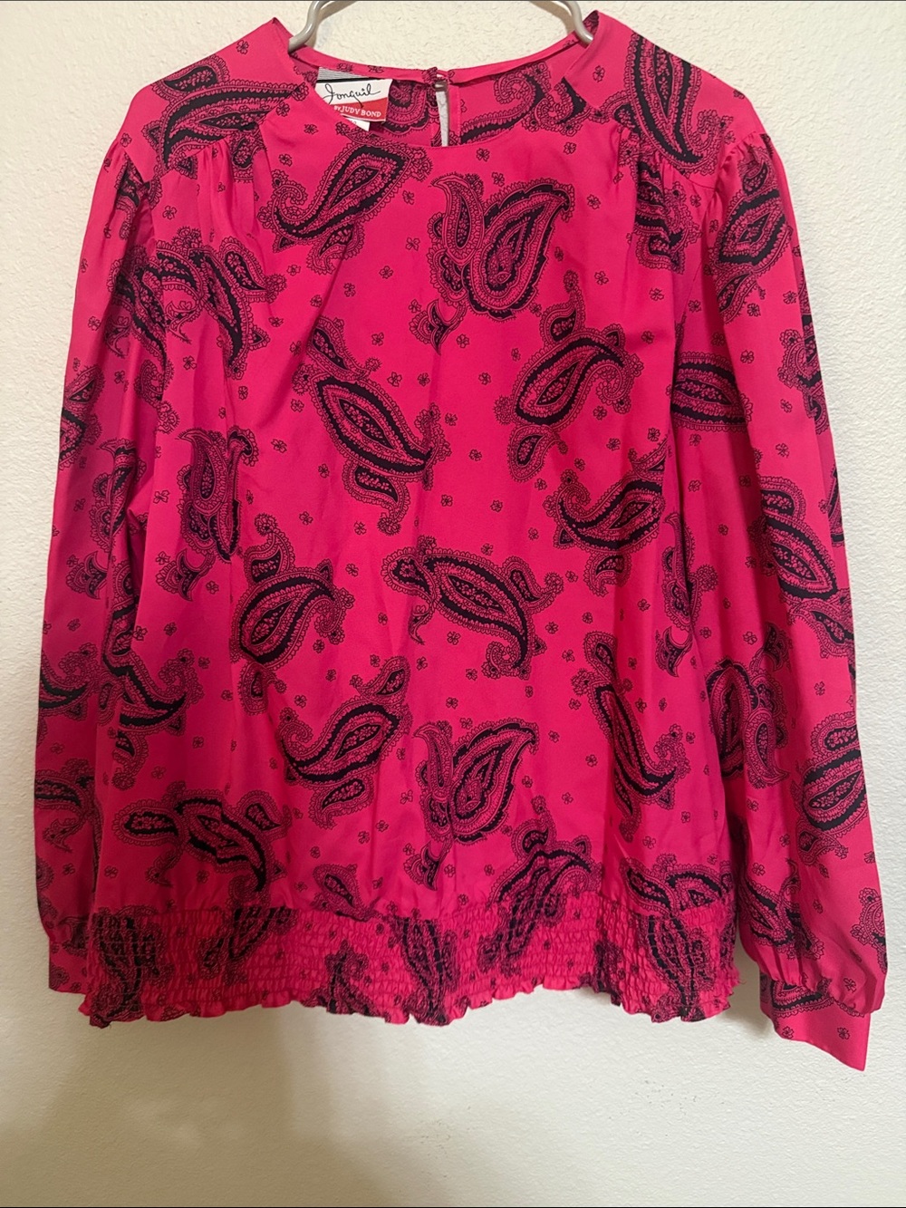 Bright Pink Paisley Blouse